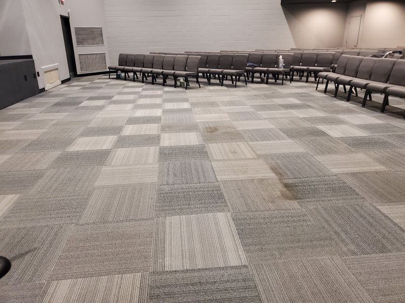 Meeting room carpet tile, cleaned