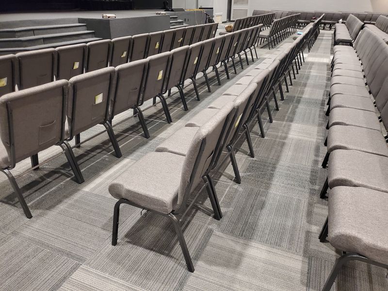 Sanctuary seating and carpet after cleaning